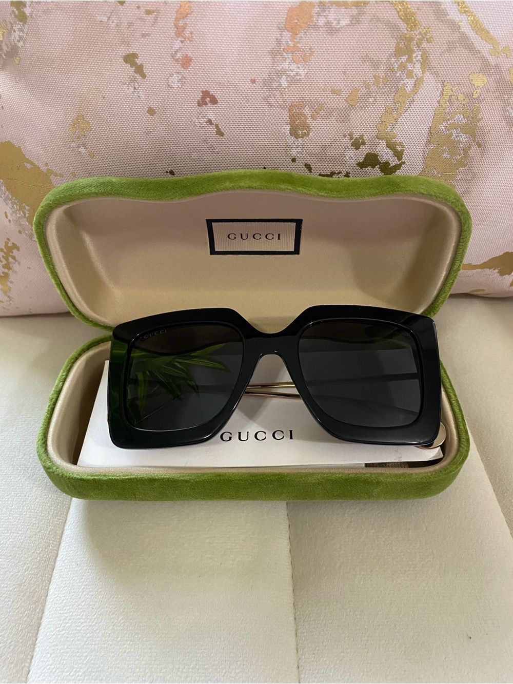 Gucci GG0435S (001) Women's Sunglasses - 51mm - Black/Gray - 100% AUTHENTIC